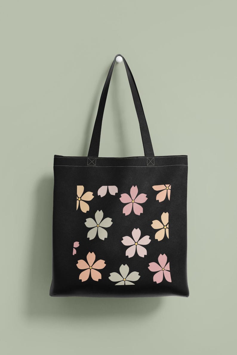 Floral Tote Bag SVG + PNG Design: DIY Project (Digital Download) image 4
