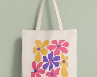 Floral Tote Bag SVG + PNG Design: Elegant DIY Digital Download