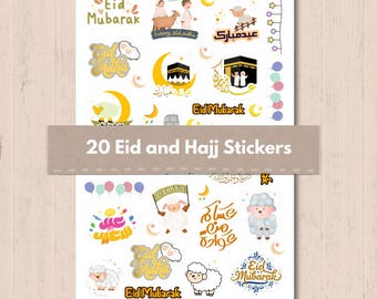 Eid, Hajj Stickers: Glossy Islamic Stickers for Kids, Planners, Crafts