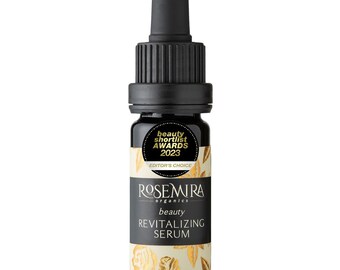 Luksusowe botaniczne serum organiczne do twarzy z rokitnikiem i różą