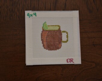 Moscow Mule 4x4" Hand-painted Needlepoint Canvas