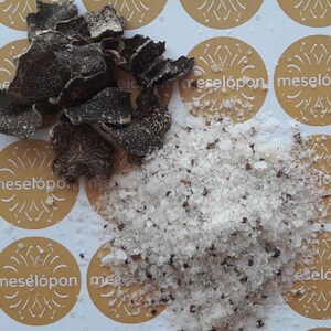 Black Truffle Salt Seasoning Salt Truffle Fleur De Sel Blend Seasoning Mix Gourmet Salt Chef Flor De Sal Truffle 100gr/ 3.52oz