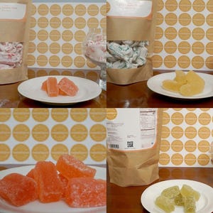 Gummy Jelly Candies Treat Kids Candy Treats Charleston Candies Fruit In 3 Flavors, Bergamot, Chios Mastic, Rose Candies 400gr / 14.10oz
