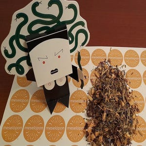 Medusa Tea Decaf Sugar Free Blend Ginger Tea Hazelnut Wild Rose Tea Lemongrass Corn Petals Fruit Tea Flower Coffee Sub Beverage 100g / 3.52z