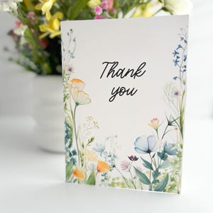 Printable Thank You Card, Thank You Card, Floral Thank You Card