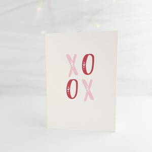 Carte d'amour imprimable, carte de câlins et de bisous, carte d'amour, carte d'amour simple, carte de la Saint-Valentin simple
