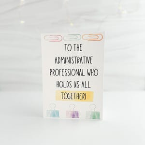 Printable Administrative Professionals Card, Administrative Professional Card, Admin Professionals
