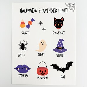 Halloween Scavenger Hunt, Printable Halloween Scavenger Hunt, Halloween Game, Halloween Game For Kids