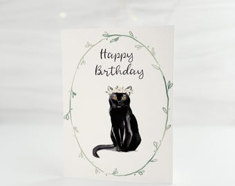 黒猫ちゃん おめでとう G ねことくろねこBirthday🎂／ 最初のLINE