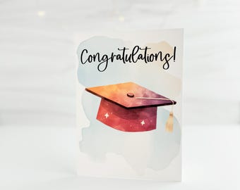 Afdrukbare afstudeerkaart, afstudeerkaart, gefeliciteerd afgestudeerde kaart, gefeliciteerd Grad