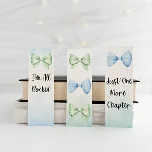 Printable Bookmarks, Aesthetic Bookmarks, Bow Bookmarks, Cute Bookmarks