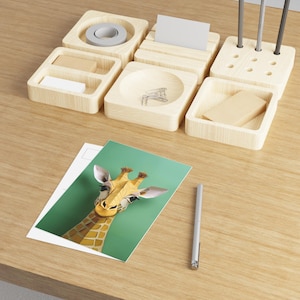Girafa Fine Art Postcards | Arte Animal Única, Decoração de Casa, Cartão de Saudação, Arte de Parede, Presentes da Natureza, Papelaria Ecológica