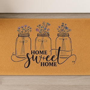 Personalized Doormat, Custom Outdoor Welcome Mat for Home Sweet Home, New Home Gift, Housewarming Gift, Family Name Entry Rug, Front Porch