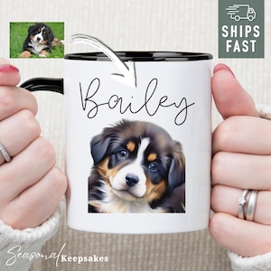 Personalized Pet Photo Mug: Custom Dog Mom Coffee Cup