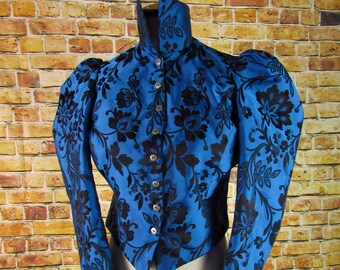Handmade Royal Blue Victorian Shirt-Jacket