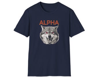 Camiseta Alpha, Alpha Wolf, Alpha, Lobo, Camiseta de Lobos, Wolf Sigma, Camiseta con Gráfico Animal, Camiseta con Gráfico Alpha, Camiseta Alpha, Camiseta de Gimnasio