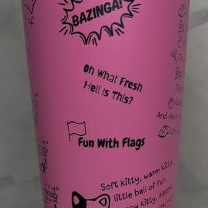20 oz Laser engraved Bazinga tumbler