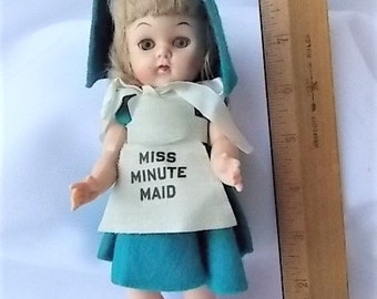 Poupée publicitaire Minute Maid vintage env. Vierge des années 50-60