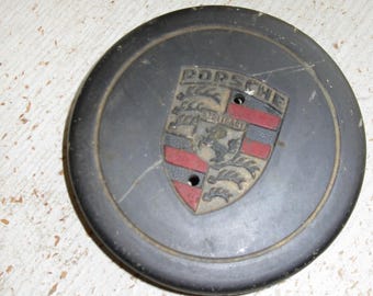Vintage Porsche Car Horn Wheel Cover  Part Automobile Emblem