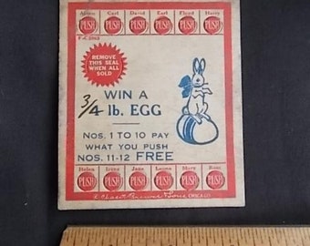 Jeu de cartes perforées vintage Lapin & Easter Egg Store