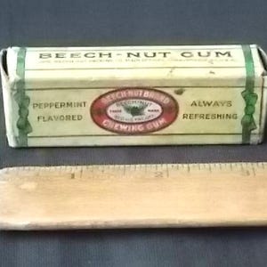 Vintage Beech Nut Chewing Gum Cardboard Box Empty Canajoharie NY