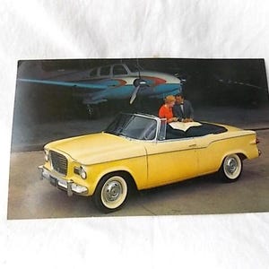 Vintage Lark Regal Convertible Car Postcard Automobile Advertising Never Used