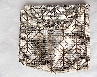 Vintage Czech Beaded Purse Intricate Design