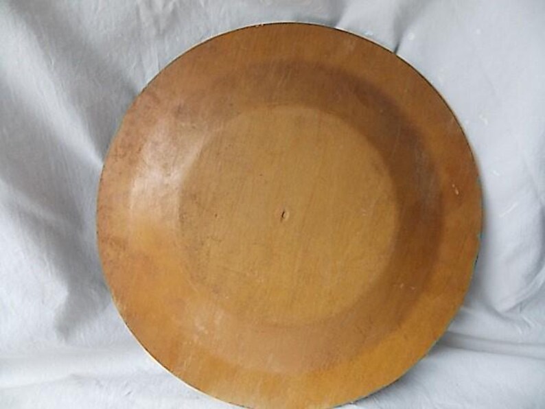 Vintage Sun Bonnet Girl Wooden Plate Folk Art Shabby Rustic Farmhouse bild 3