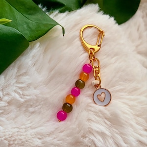 llaveros, dijes para bolsos, llaveros con cremallera, joyas, accesorios para jeans, cuentas, dijes lindos, llaveros hechos a mano, corazones, dijes para pulseras