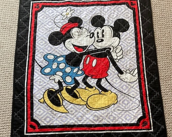 MIckey and Minnie Mouse Baby Quilt