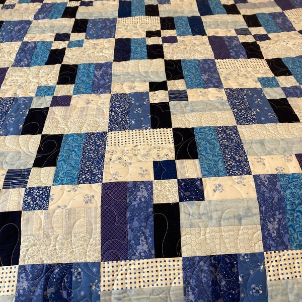 Blue and White Quilts Twin Size Etsy