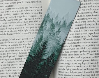 Alpine Pine Mountain Forest Bookmark, 3D Printed Textured Gift for Hikers, Book Lovers, and Nature Enthusiasts