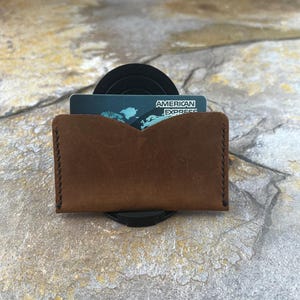 Tarjetero de cuero genuino delgado personalizado, billetera personalizada, billetera de bolsillo frontal minimalista, billetera con tarjetero, billetera de cuero para tarjetas