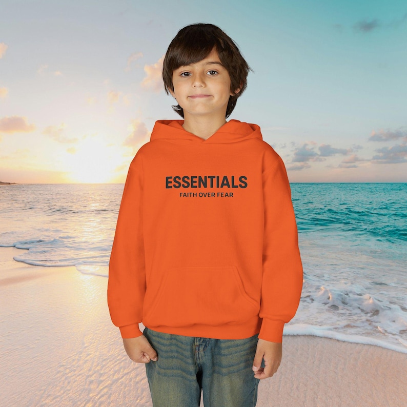 ESSENTIALS Minimal Logo Hoodie | Youth Hooded Sweatshirt image 5