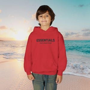 ESSENTIALS Minimal Logo Hoodie | Youth Hooded Sweatshirt image 12