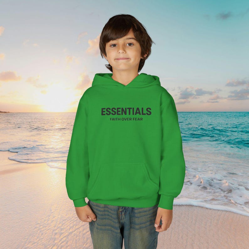ESSENTIALS Minimal Logo Hoodie | Youth Hooded Sweatshirt image 6
