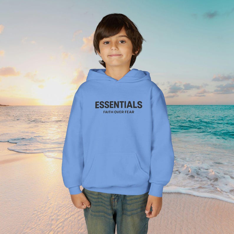 ESSENTIALS Minimal Logo Hoodie | Youth Hooded Sweatshirt image 14