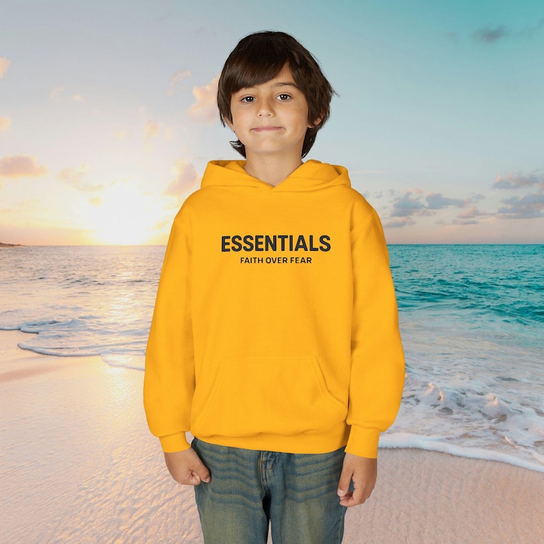 ESSENTIALS Minimal Logo Hoodie | Youth Hooded Sweatshirt image 4