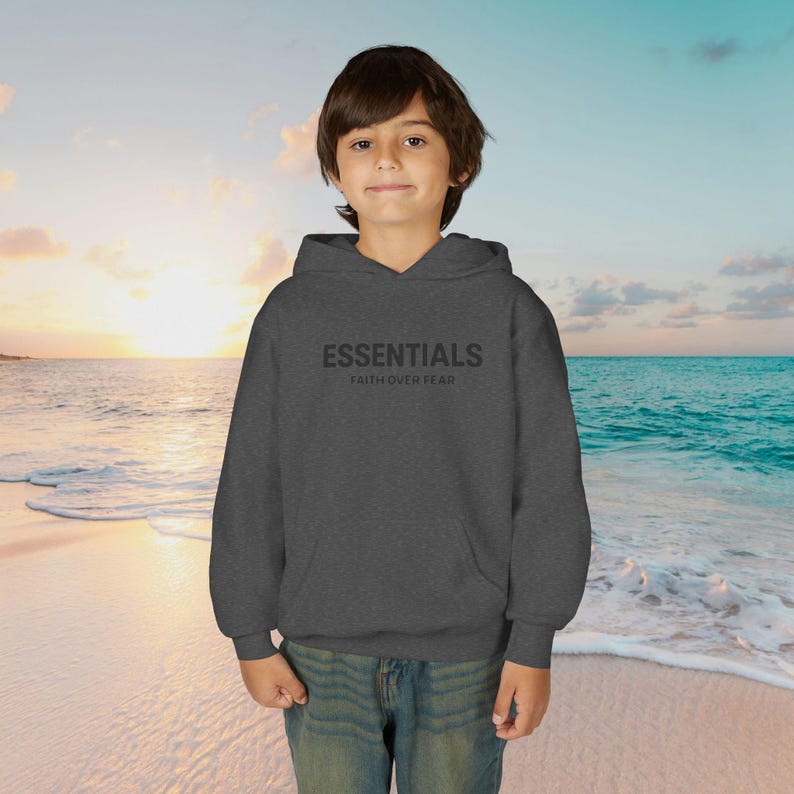 ESSENTIALS Minimal Logo Hoodie | Youth Hooded Sweatshirt image 15