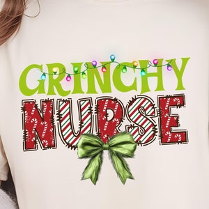 グリンチナースクリスマスSVG、グリンチナースPNG SVG、クリスマスナースPNG、メリーグリンチマスSVG、看護クリスマスナースPNG、ホリデーナースPNG