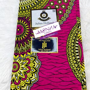 6 yards of premium quality original Julius Holland African Wax Print/Ankara/ Dutch Wax
