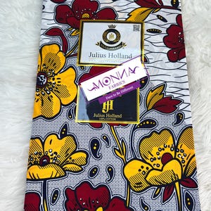 African Wax Print/Ankara Premium quality 6 yards of authentic Julius Holland Wax Print