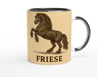 Friese – Majestätisches Friesian Horse Motiv | Barockpferd Artwork | Schwarze Pferde Illustration | Geschenk für Pferdeliebhaber