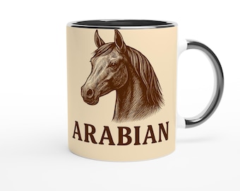 Arabisches Pferd – Arabian Horse Line Art für Pferdeliebhaber & Reitsport-Fans – Edle Vintage-Illustration