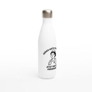 White stainless steel water bottle (17oz)