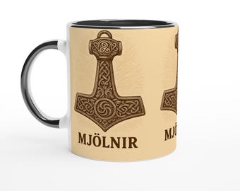 Mjölnir – Thors Hammer Motiv | Nordische Mythologie Illustration | Viking Symbol Artwork | Kraft & Schutz Zeichen