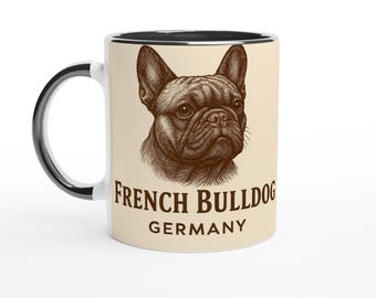French Bulldog Tasse – Vintage Sepia Hundeporträt – Französische Bulldogge Geschenk – Dog Lover Mug – Haustier Tasse – Rasseportrait