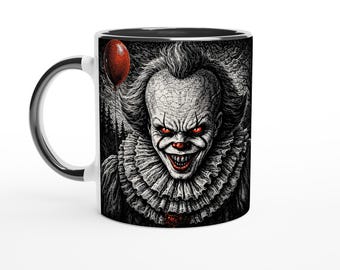 Das Lächeln hinter der Maske – Horror-Tasse mit Clown-Archetyp | Beidseitig bedruckt | Legenden der Finsternis
