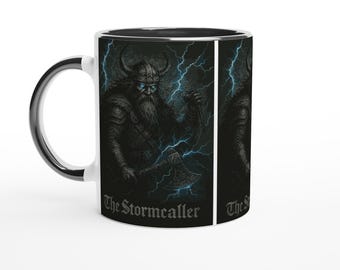 The Stormcaller – Wikinger Krieger Tasse | Norse Mythology Mug | Dark Fantasy Art | Geschenk für Männer & Fantasy-Fansviking mug