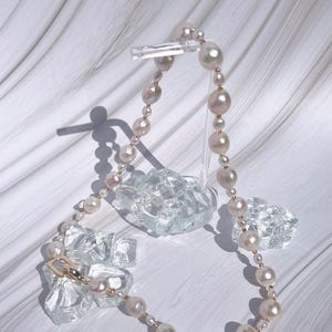 Freshwater Rainbow Like Reflection Baroque Pearl Necklace | High Luster Top Quality | 18K Gold Plated